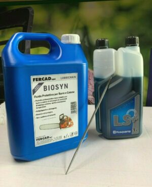 >  >  VENDITA ABBINATA  >  >  Olio Miscela Husqvarna Ls+ 1Lt.  +Olio catena Husqvarna Biosyn 5 Lt.+ lima tondino