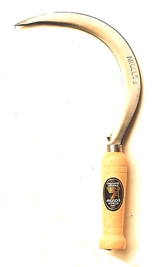 FALCIOLA ANGELO BERGAMASCO CEREALI DENTATA 7/0 CM 25 AFFILATA A MANO